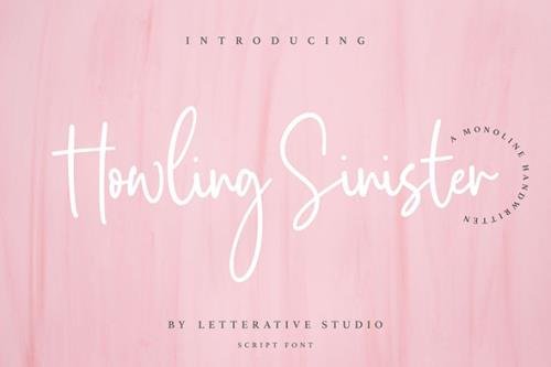 Howling Sinister Script Font YH