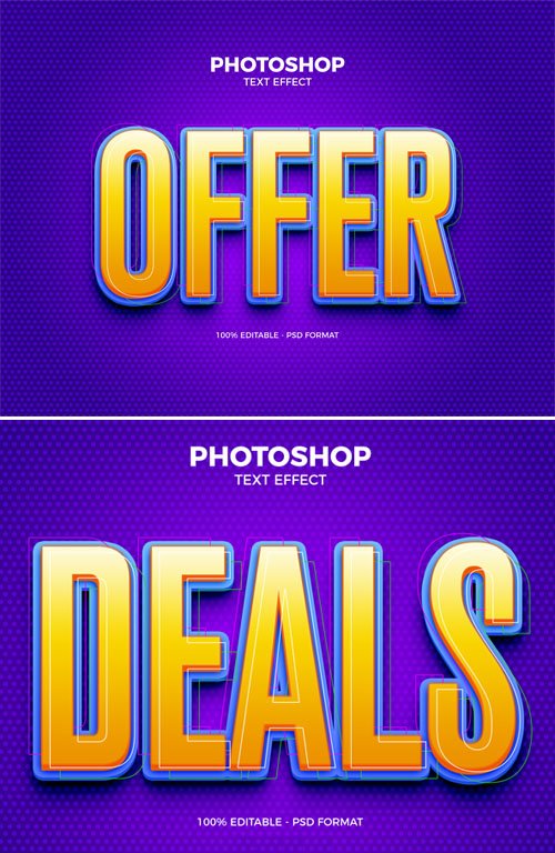 Offer Photoshop PSD Text Effect