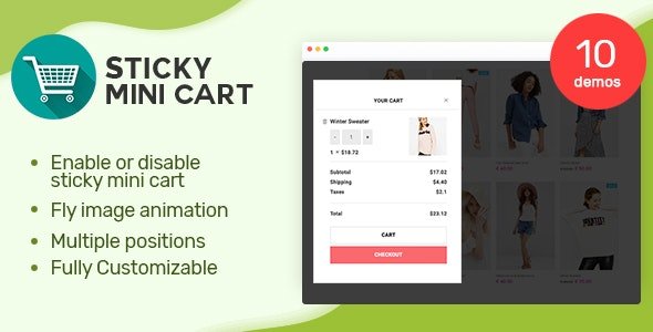 CodeCanyon - Sticky Mini Cart For WooCommerce v1.0.7 - 26385645