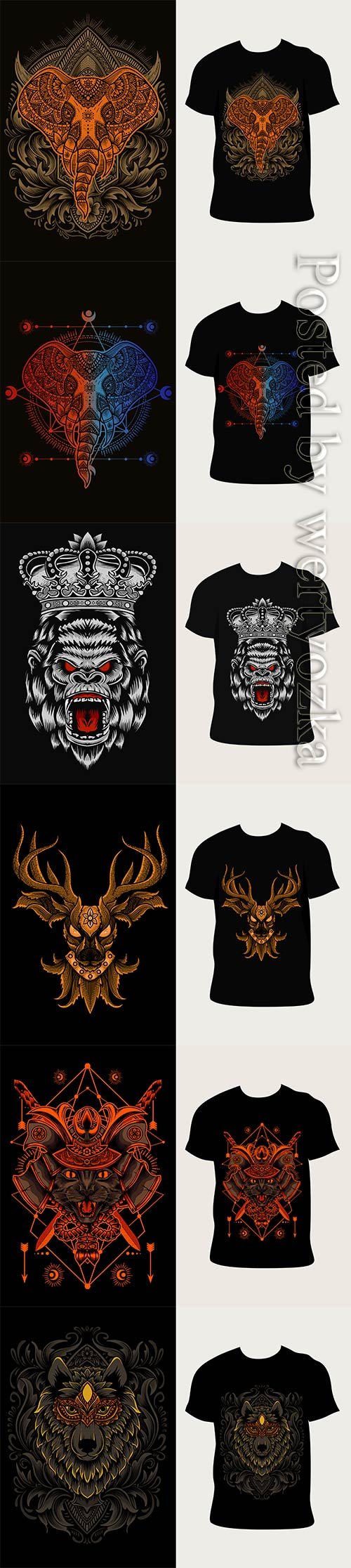 Vector illustration with t-shirt design