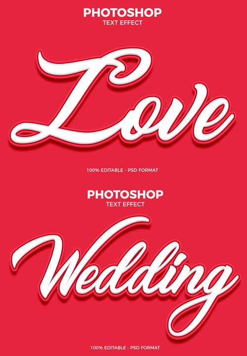 Love Text Effect for Photoshop
