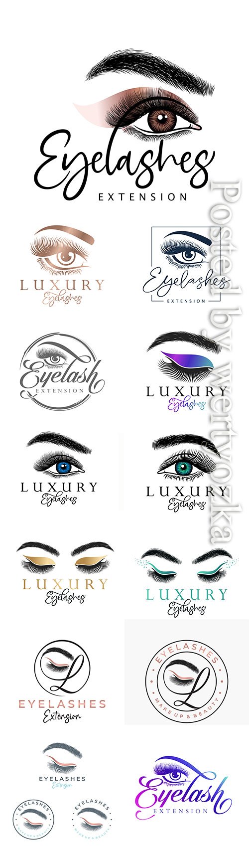 Luxury beauty eyelash logo design