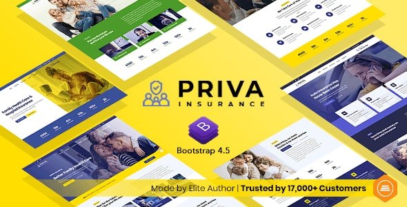 ThemeForest - Priva v1.0 - Insurance Company Website Template + RTL Support - 30407269