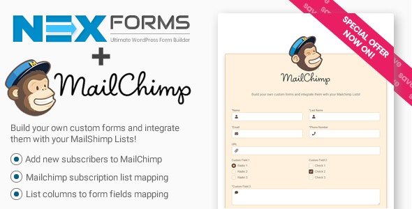 CodeCanyon - MailChimp for NEX-Forms v7.5.12.1 - 18030221