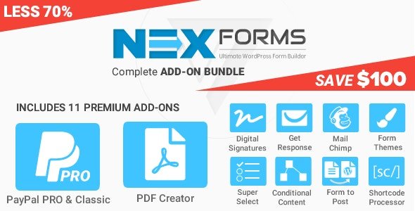 CodeCanyon - Add-on Bundle for NEX-Forms v7.5.12 - WordPress Form Builder - 20370583