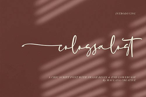 Colossalost Script Font With Swash