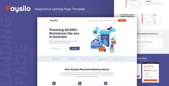 ThemeForest - Paysilo v1.0 - Responsive Landing Page Template - 23467356