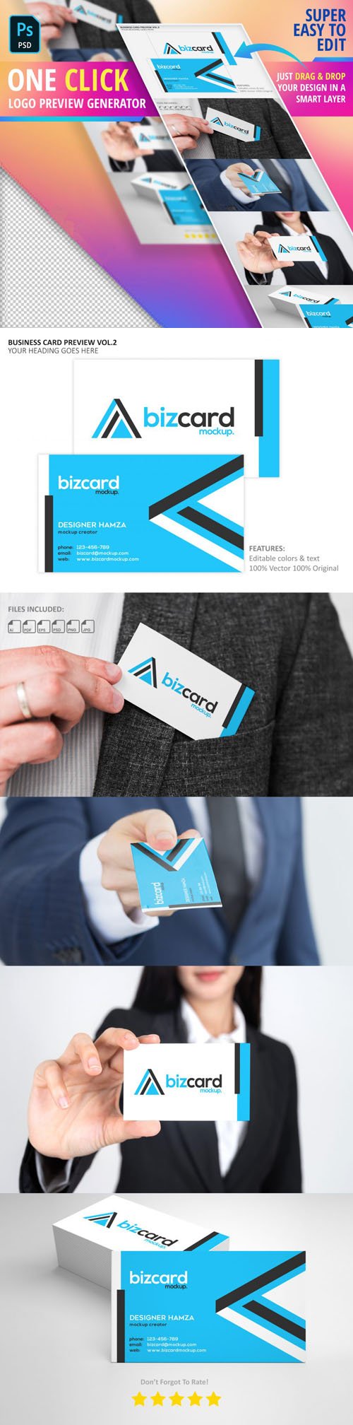 Business Card PSD Mockup - Logo Preview Generator » NitroGFX - Download Unique Graphics For ...