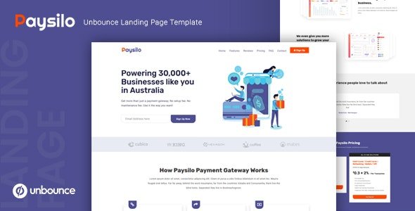 ThemeForest - Paysilo v1.0 - Responsive Unbounce Landing Page Template - 23661671