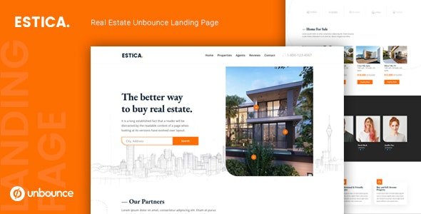ThemeForest - Estica v1.0 - Real Estate Unbounce Landing Page Template - 24921499