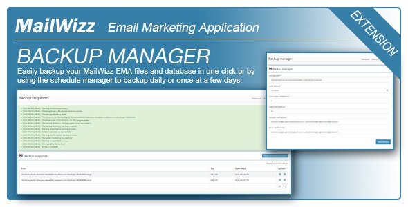 CodeCanyon - Backup Manager for MailWizz EMA (Update: 21 October 14) - 8184361