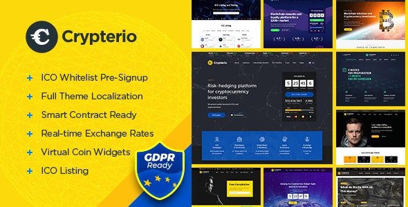 ThemeForest - Crypterio v2.4.5 - ICO Landing Page and Cryptocurrency WordPress Theme - 21274387 - NULLED