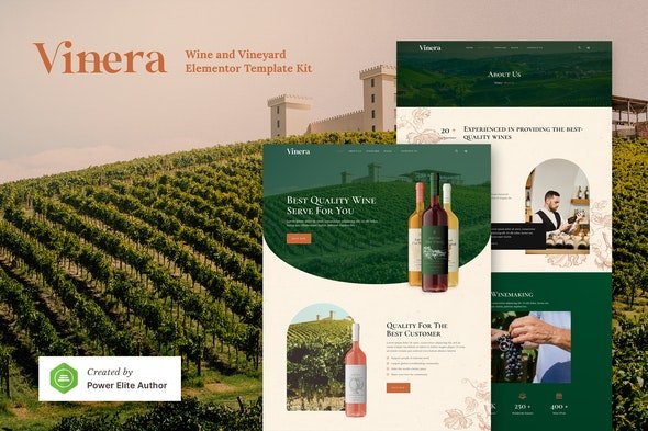 ThemeForest - Vinera v1.0.0 - Wine & Vineyard Elementor Template Kit - 30817755