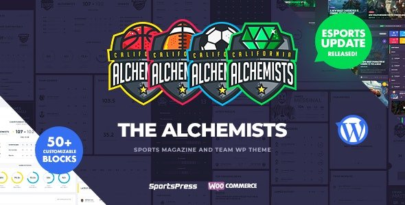 ThemeForest - Alchemists v4.4.3 - Sports, eSports & Gaming Club and News WordPress Theme - 20256220 - NULLED