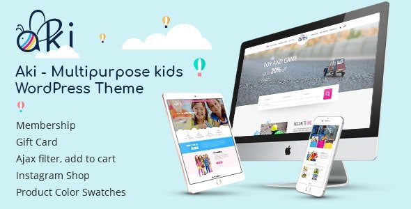 ThemeForest - Aki v1.3.3 - Multipurpose Kids WordPress Theme - 20738235
