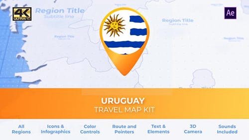VideoHive - Uruguay Map - Oriental Republic of Uruguay Travel Map 30472626