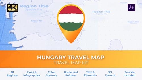 VideoHive - Hungary Map - Hungary Travel Map 30470489