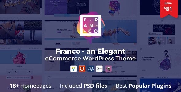 ThemeForest - Franco v1.3.6 - Elegant WooCommerce WordPress Theme - 17155968