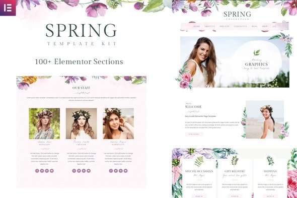 ThemeForest - Spring v1.0.1 - Watercolor and Floral Template Kit - 25853973