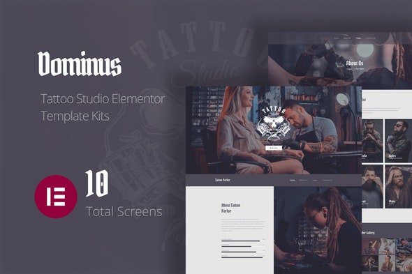 ThemeForest - Dominus v1.0.0 - Tattoo Studio Elementor Template Kits - 30316535