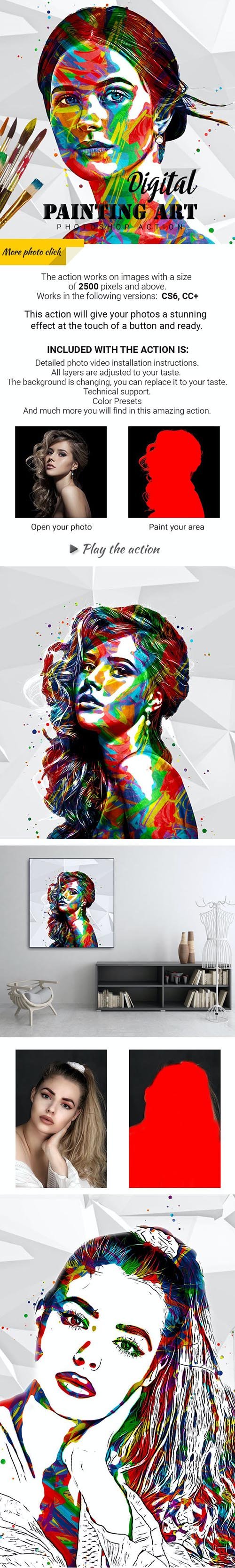 GraphicRiver - Digital Painting Art Photoshop Action - 29855516
