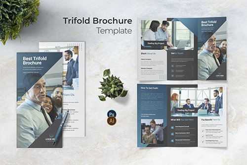 Biggest Project Trifold Brochure PSD