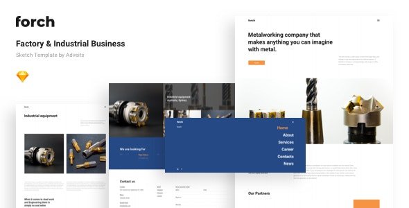 ThemeForest - Forch v1.1.0 - Factory & Industrial Business Sketch Template - 24649800