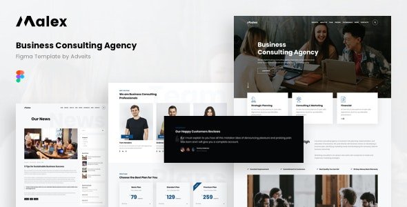ThemeForest - Malex v1.1.0 - Business Consulting Agency Figma Template - 28985892