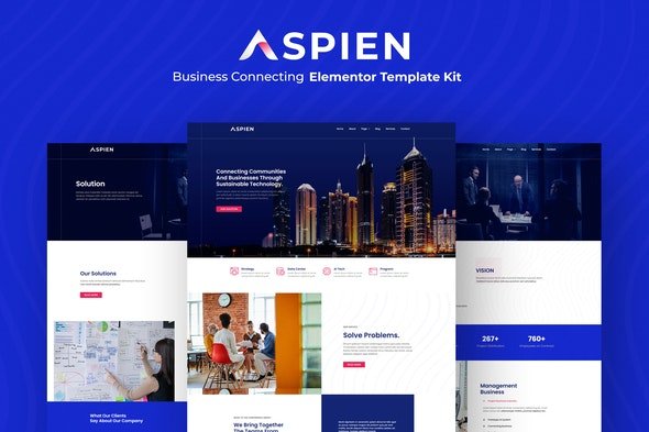 ThemeForest - Aspien v1.0.0 - Business Connecting Elementor Template Kit - 29888724
