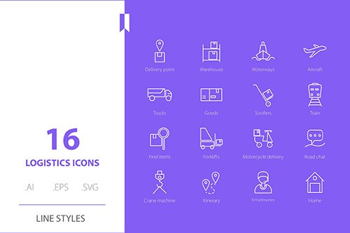 Logistic Icon Line Styles