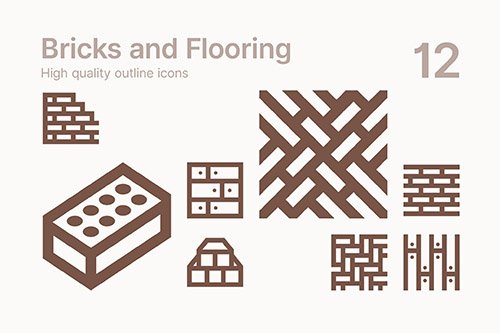 Bricks and Flooring Icons