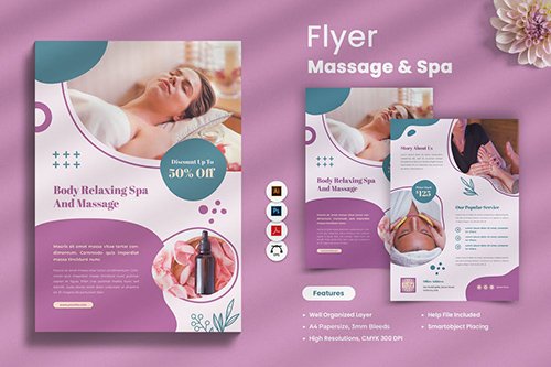 Massage & Spa Flyer PSD