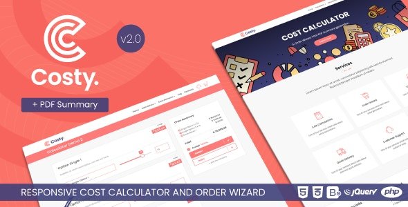 ThemeForest - Costy v2.1 - Cost Calculator and Order Wizard - 23497072
