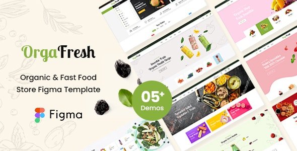 ThemeForest - OrgaFresh v1.0 - Organic & Fast Food Store Figma Template - 30781266