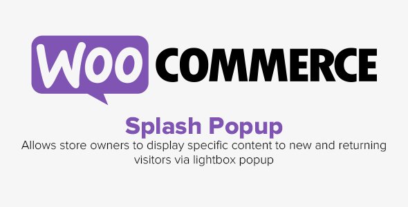 WooCommerce - Splash Popup v1.2.20