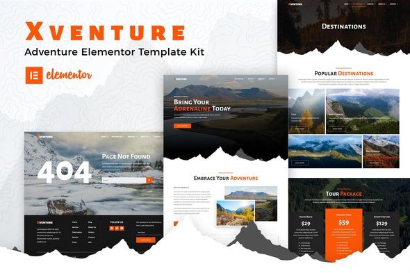 ThemeForest - Xventure v1.0.1 - Travel Elementor Template Kit - 30882926