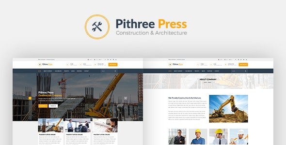 ThemeForest - Pithree v1.8 - Construction & Building WordPress Theme - 16467862