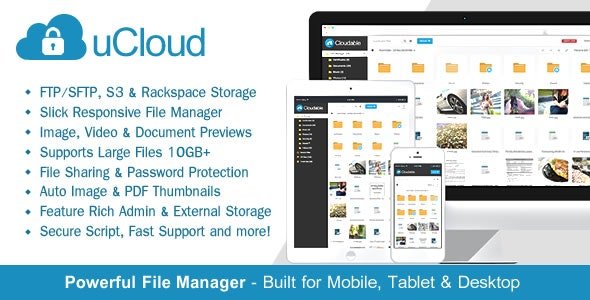CodeCanyon - uCloud v2.0.2 - File Hosting Script - Securely Manage, Preview & Share Your Files - 14341108
