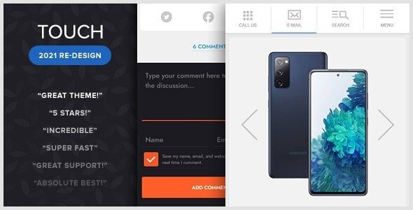 ThemeForest - TOUCH v2.0 - A Lighter-than-air WordPress Mobile Theme - 4663919