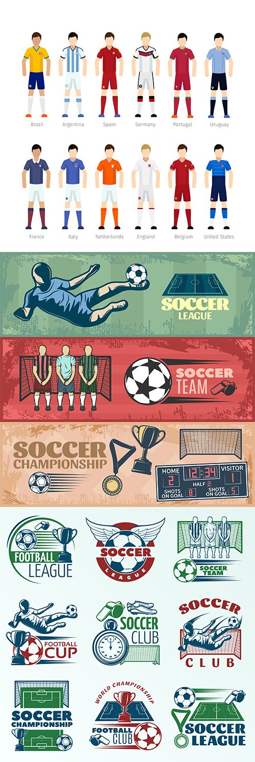 Soccer vector collection