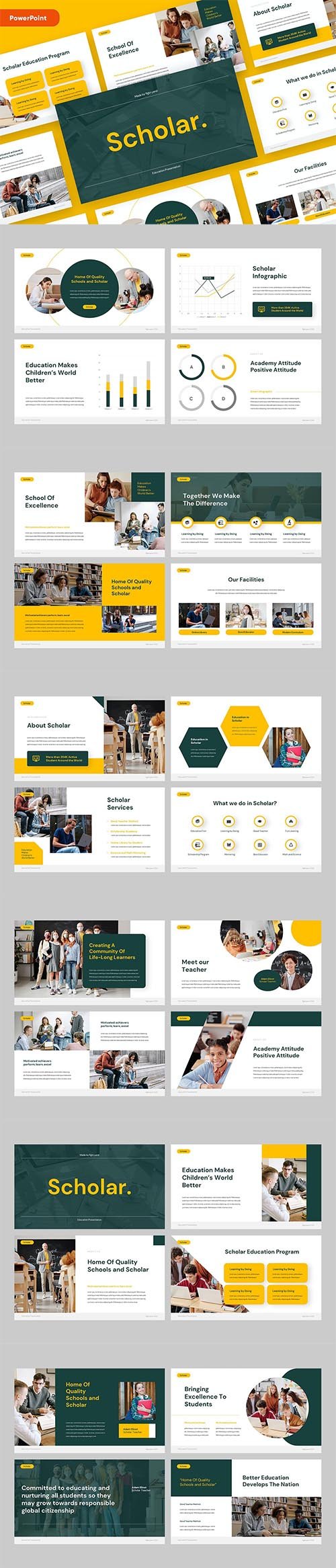 SCHOLAR - Education PowerPoint, Keynote and Google Slides Template