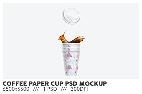 Coffee Paper Cup PSD Mockup