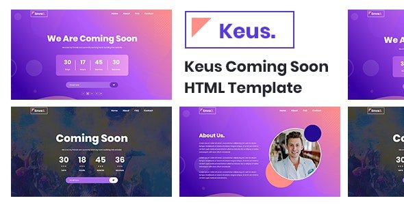 ThemeForest - Keus v1.0 - Creative Coming Soon HTML5 Template - 27032006