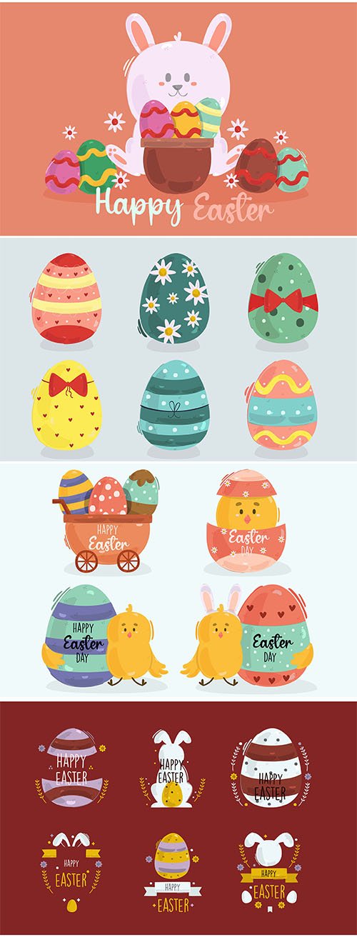 Easter day egg illustration