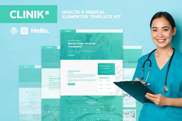 ThemeForest - CLINIK v1.0.1 - Hospital & Clinical Health Care Elementor Template Kit - 31364785