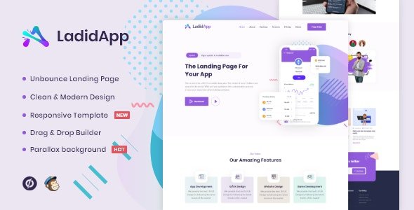 ThemeForest - LadidApp v1.0 - App Unbounce Landing Page Template - 29469818