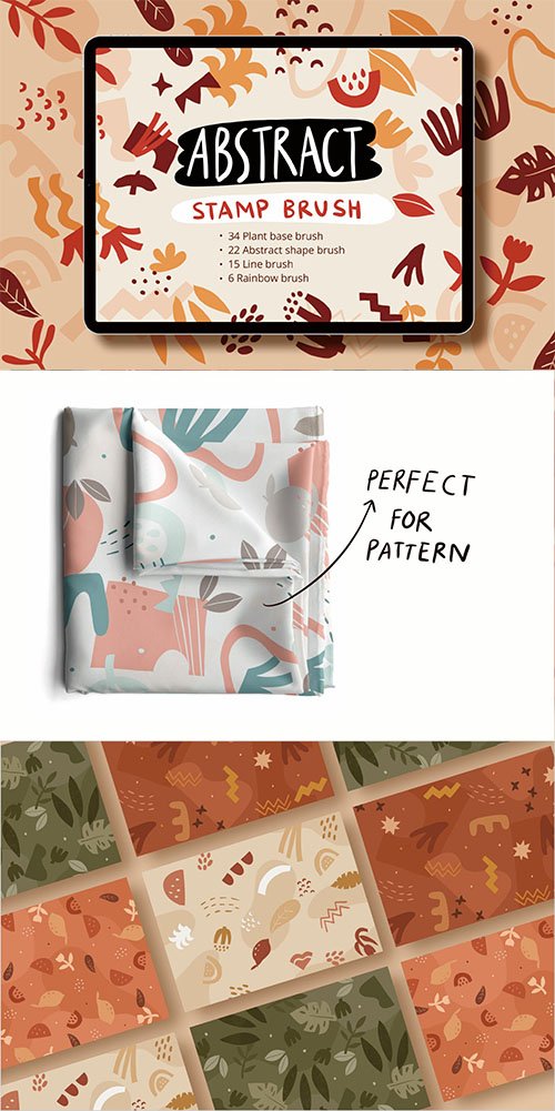 Procreate Abstract Shape Stamp Brushset