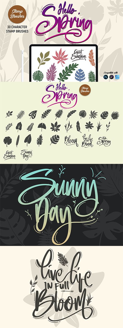 Hello Spring | Stamp Brushes