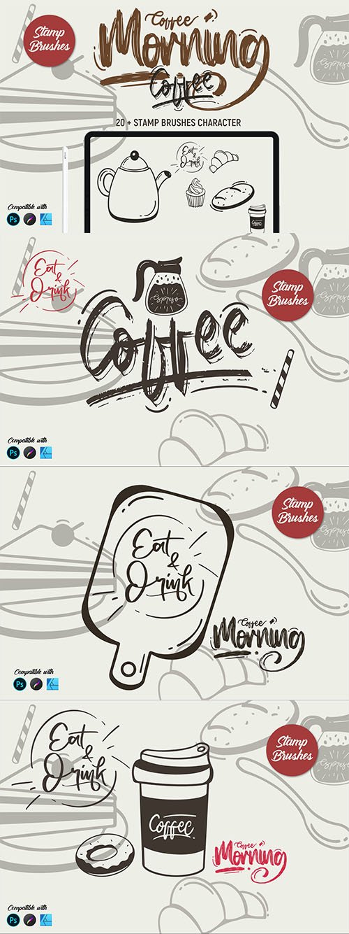 Morning Coffee | Stamp brushes