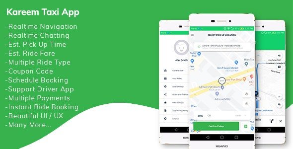 CodeCanyon - Kareem Taxi App v2.1 - Cab Booking Solution + admin panel - 25735071
